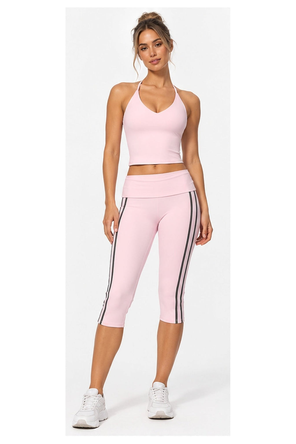 The Aphrodite Set in Baby Pink — front full-body