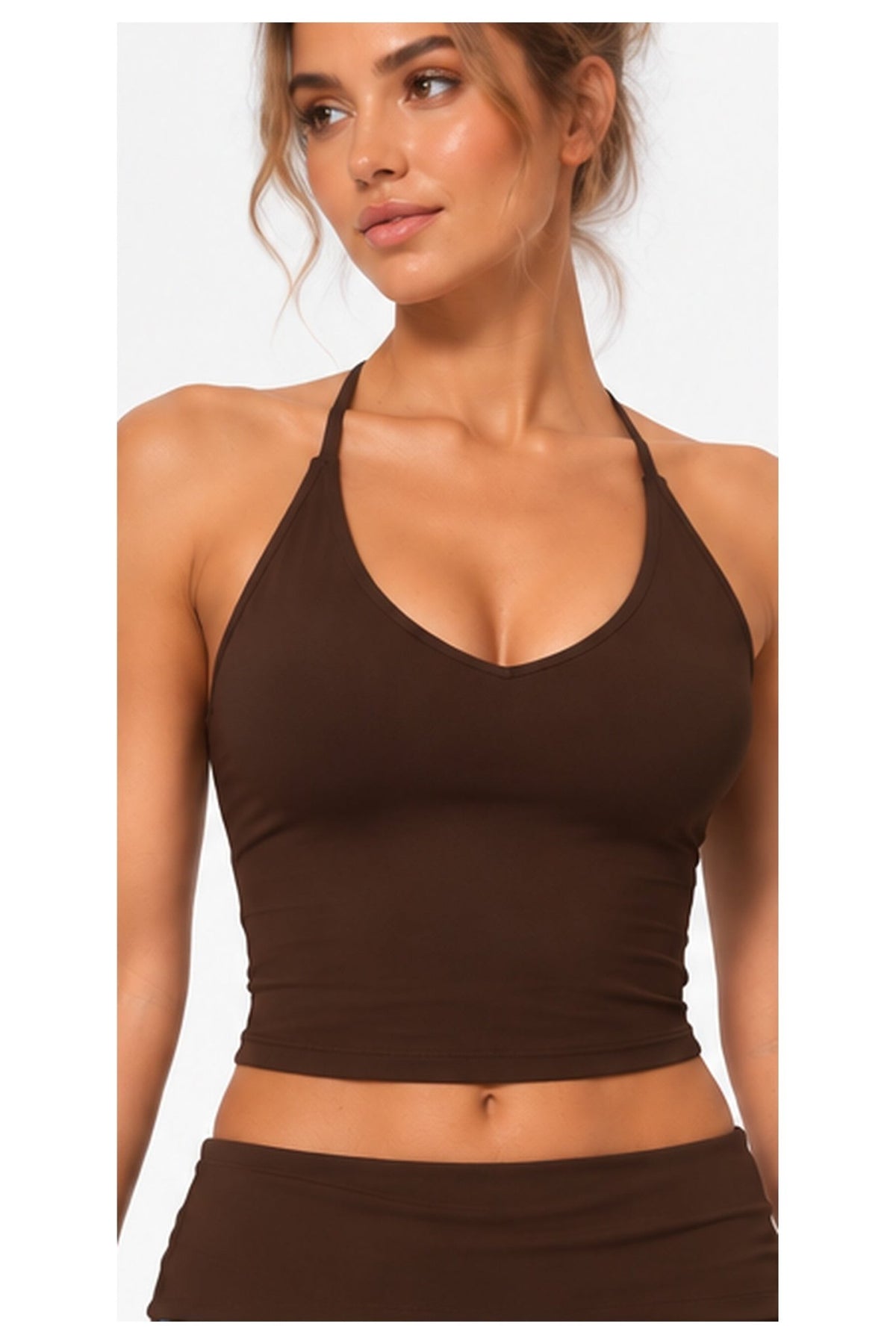 The Aphrodite Set - Chocolate Blue top detail