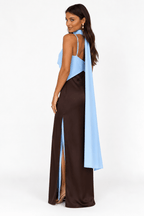 The Amara Dress – Chocolate Blue — product photo