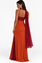 The Amara Dress – Sunset Red — product photo