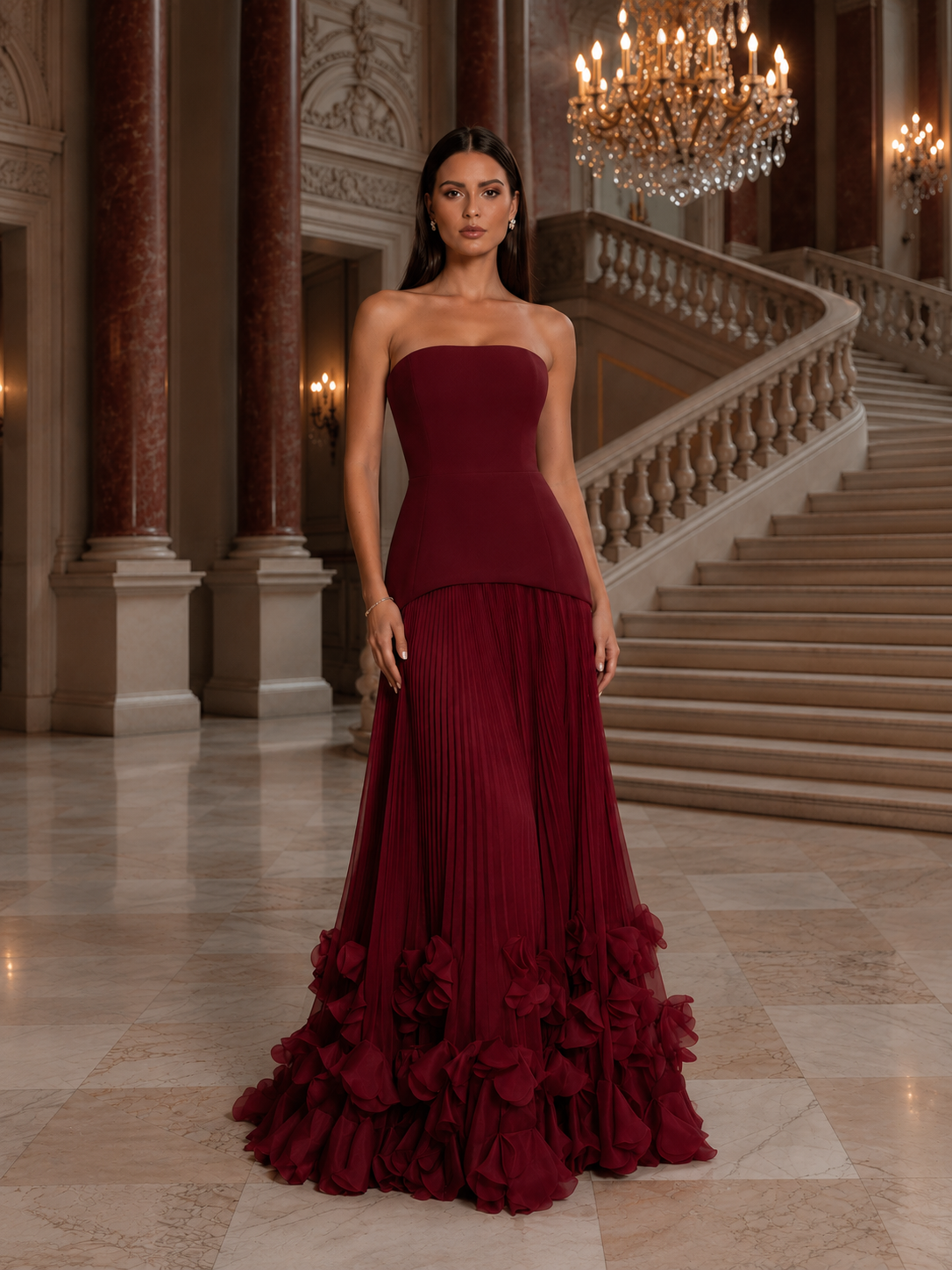 The Sienna Gown - Burgundy