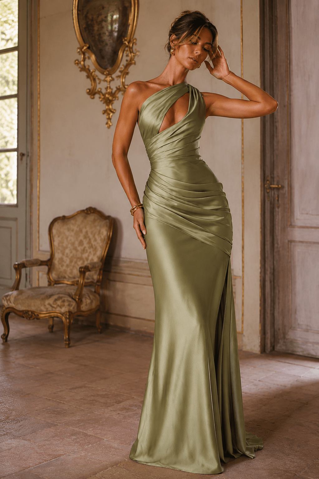 The Celeste Gown - Sage Green