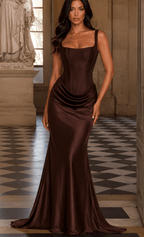 The Solene Maxi - Chocolate Brown