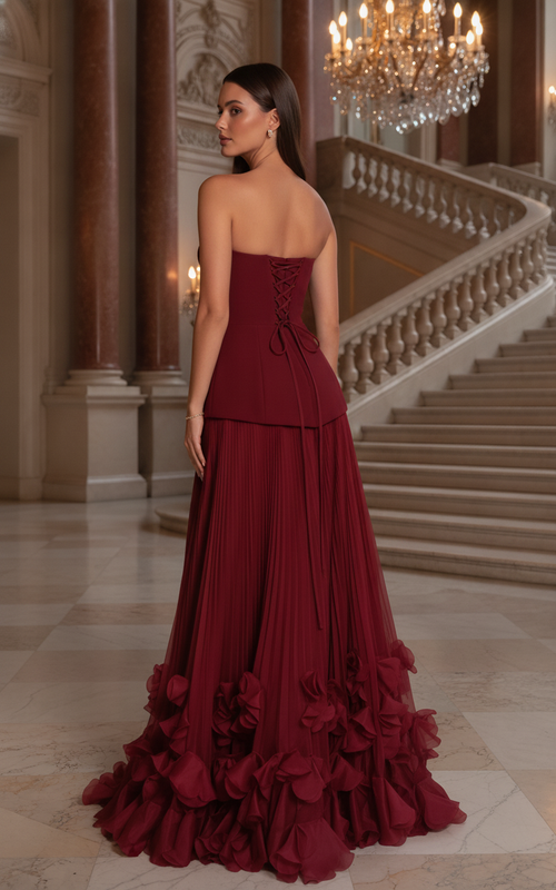 The Sienna Gown - Burgundy