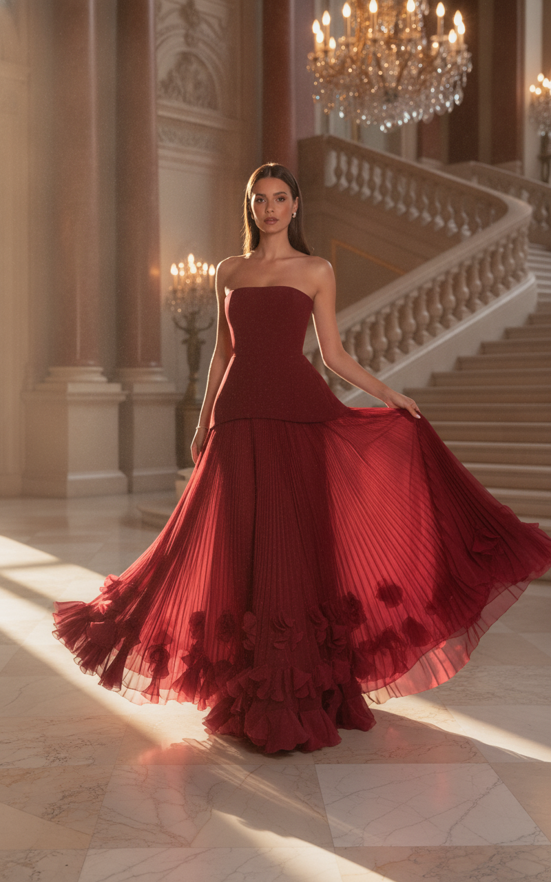 The Sienna Gown - Burgundy