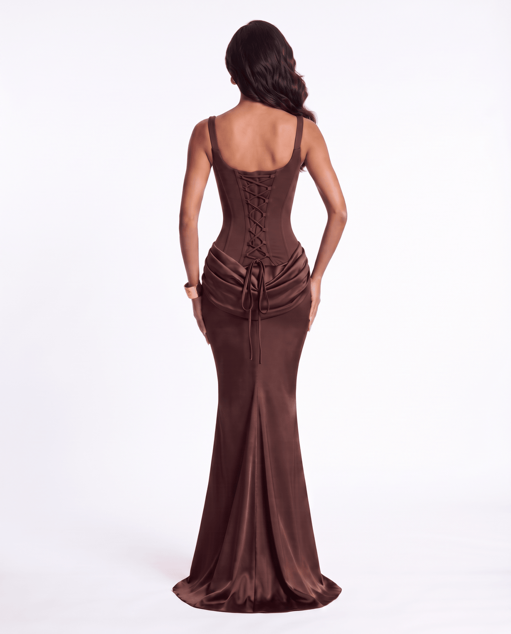 The Solene Maxi - Chocolate Brown