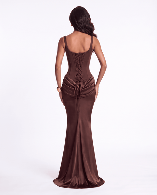 The Solene Maxi - Chocolate Brown