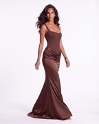 The Solene Maxi - Chocolate Brown