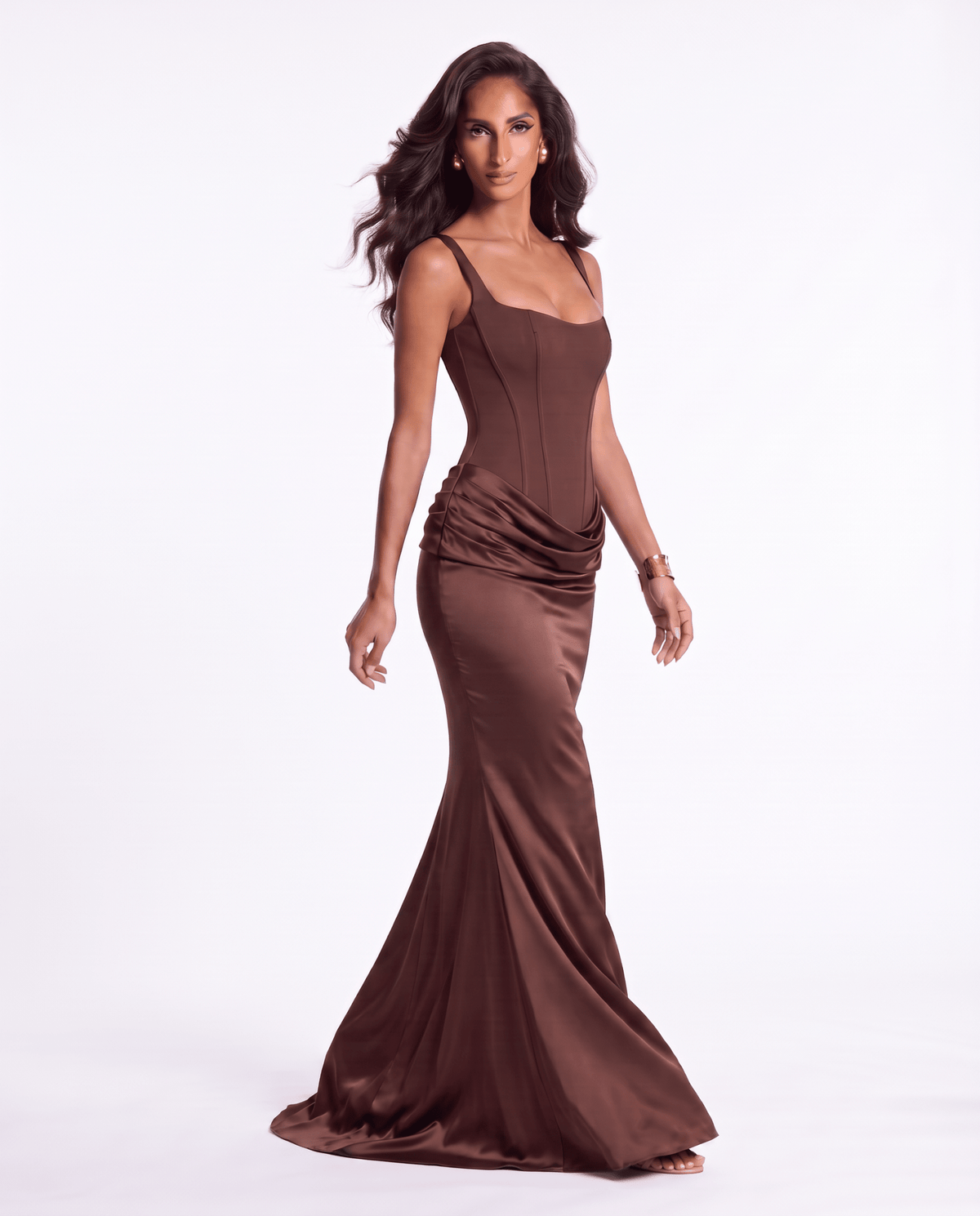 The Solene Maxi - Chocolate Brown