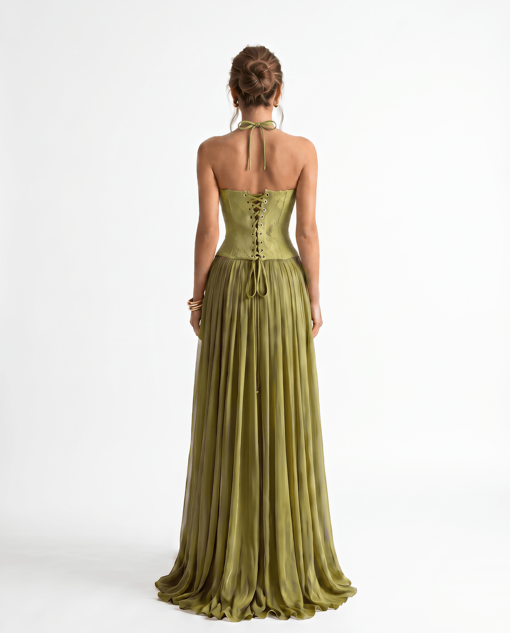 Verona Olive Green Gown — product photo