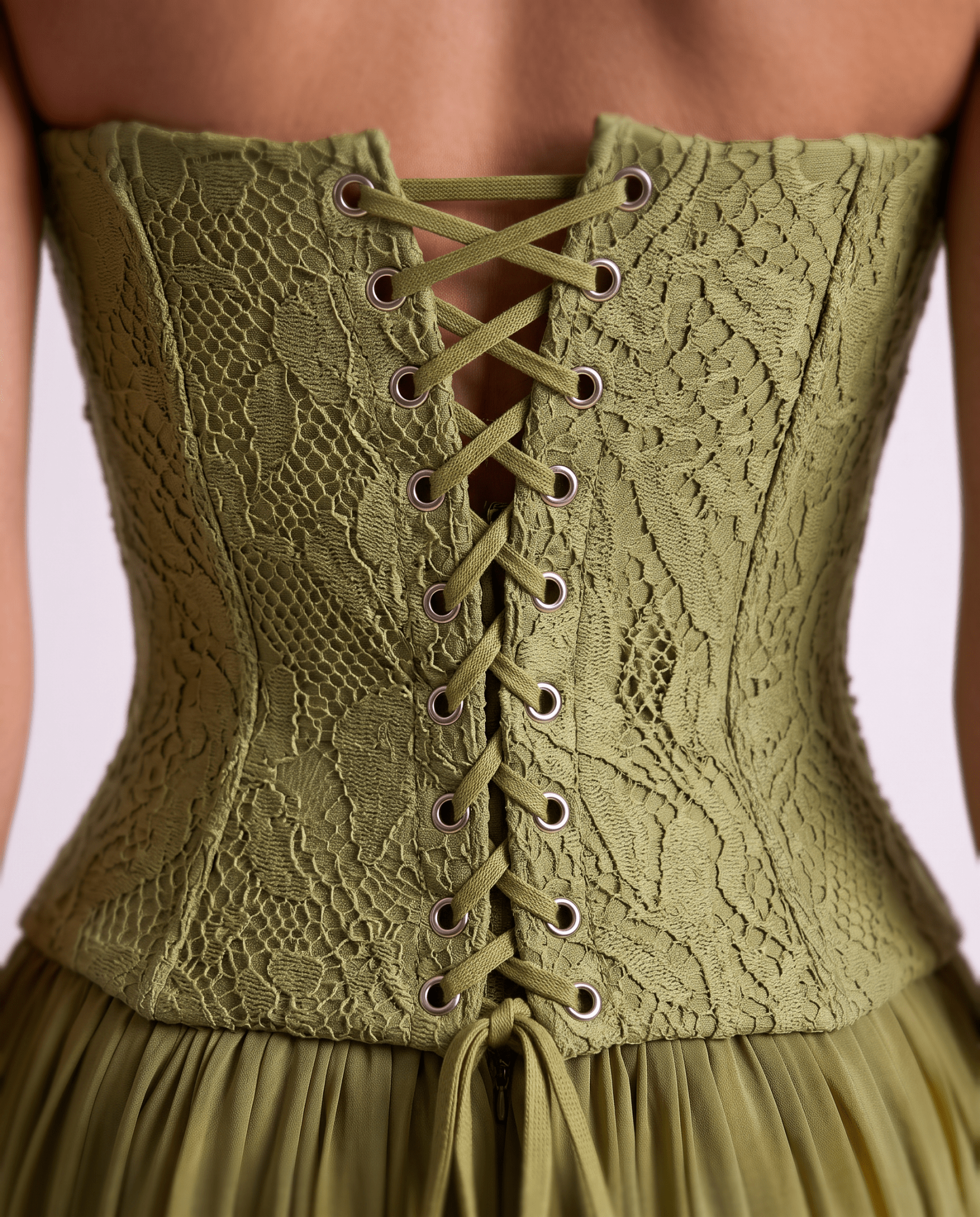The Verona Gown - Olive Green